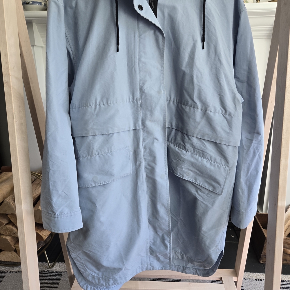 Everlane Pale Blue Hooded Utility Jacket - Picture 3 of 6